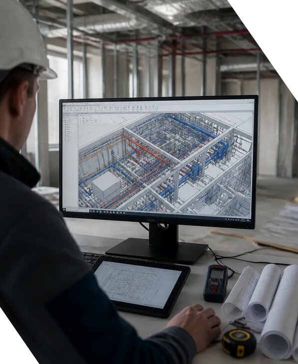 Создание BIM модели инженерных сетей для объектов в Сибае